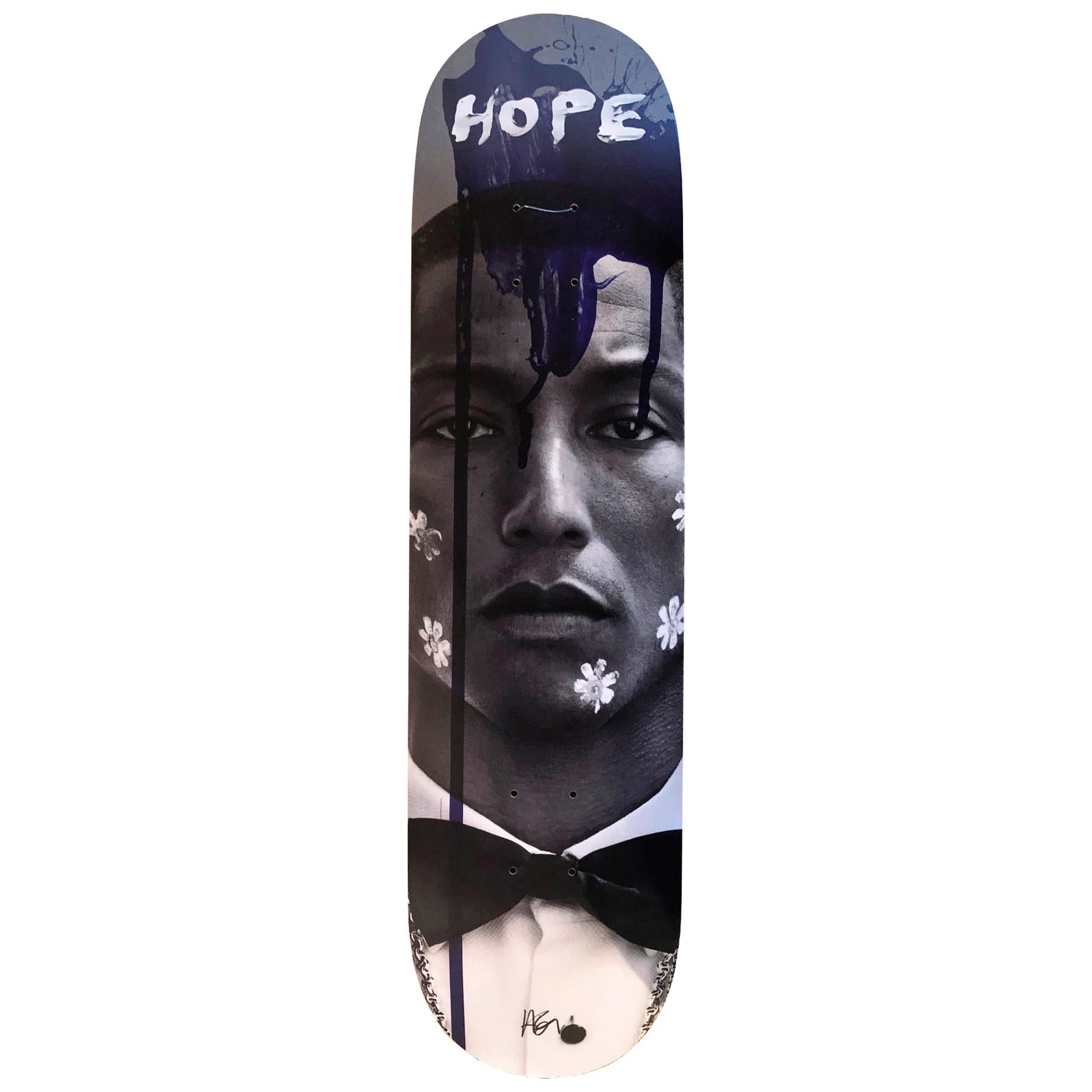 Pharrell HOPE Skate Board Wall Sculpture, 2017