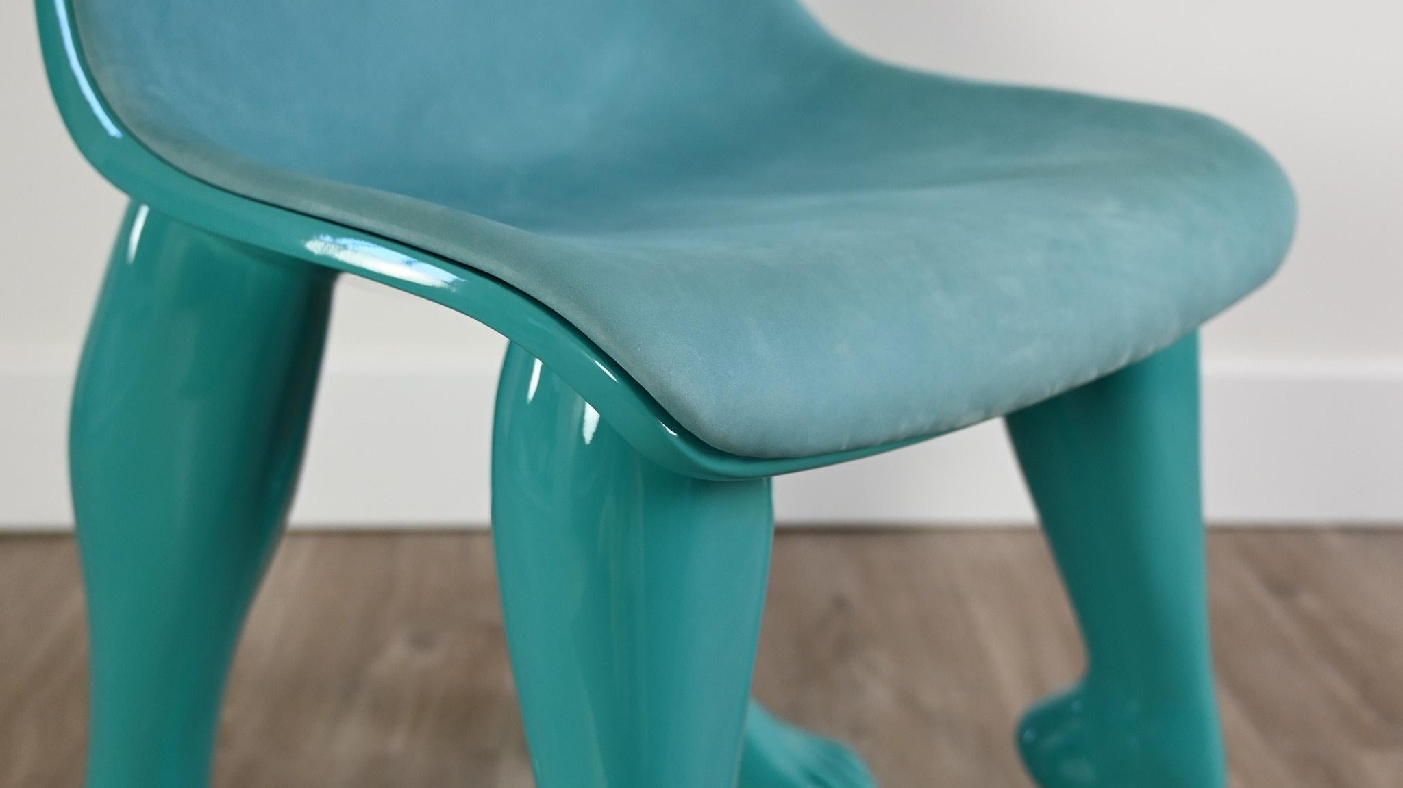 Pharrell Williams Perspective Chair for Domeau & Pérès Resin Leather France en vente 5