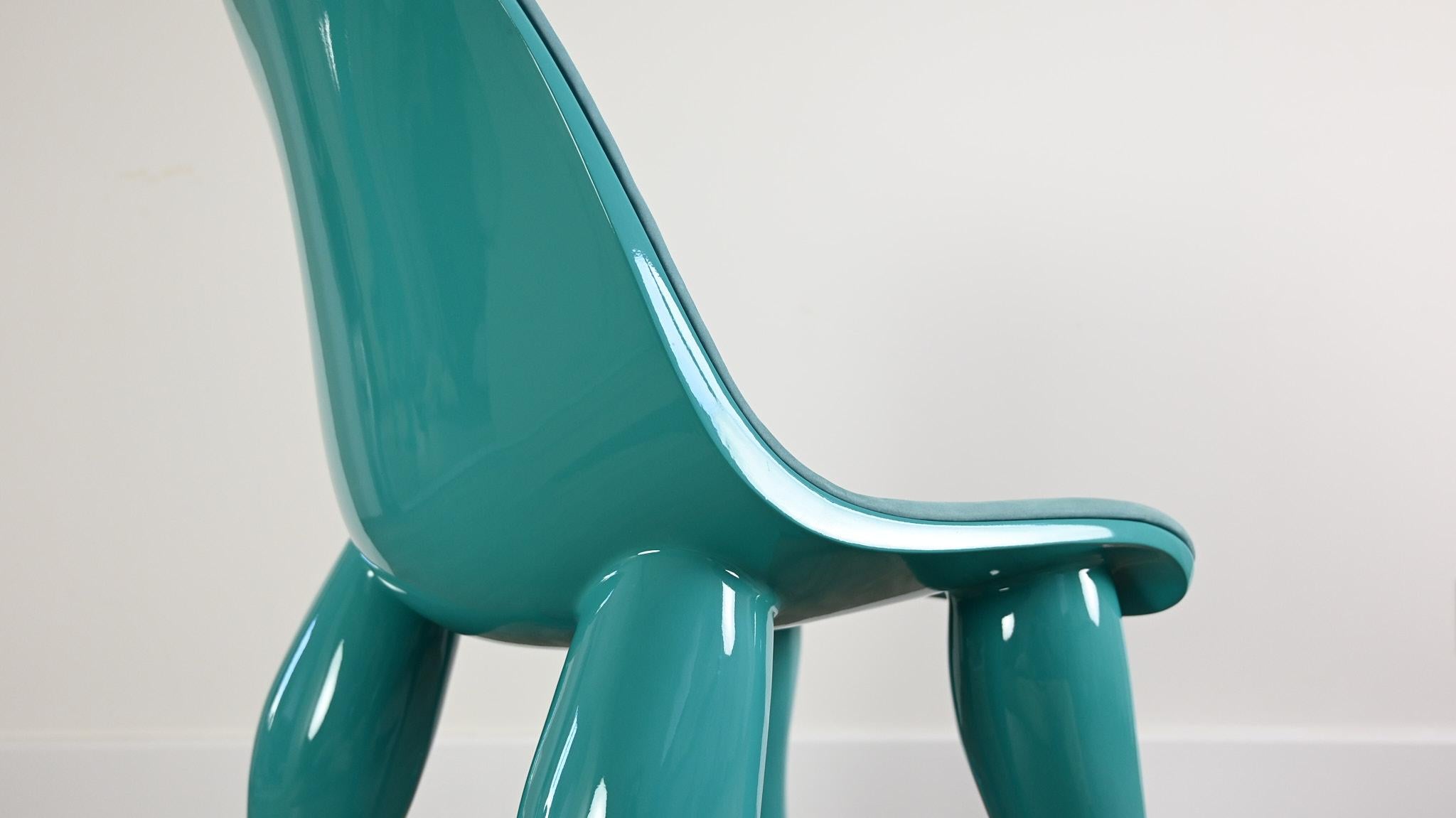 Pharrell Williams Perspective Chair für Domeau & Pérès Kunstharz Leder Frankreich im Angebot 9