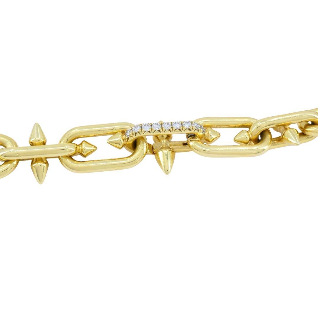Pharrell Williams Tiffany & Co. 18k Gold Diamond Titan Necklace In Excellent Condition For Sale In Beverly Hills, CA