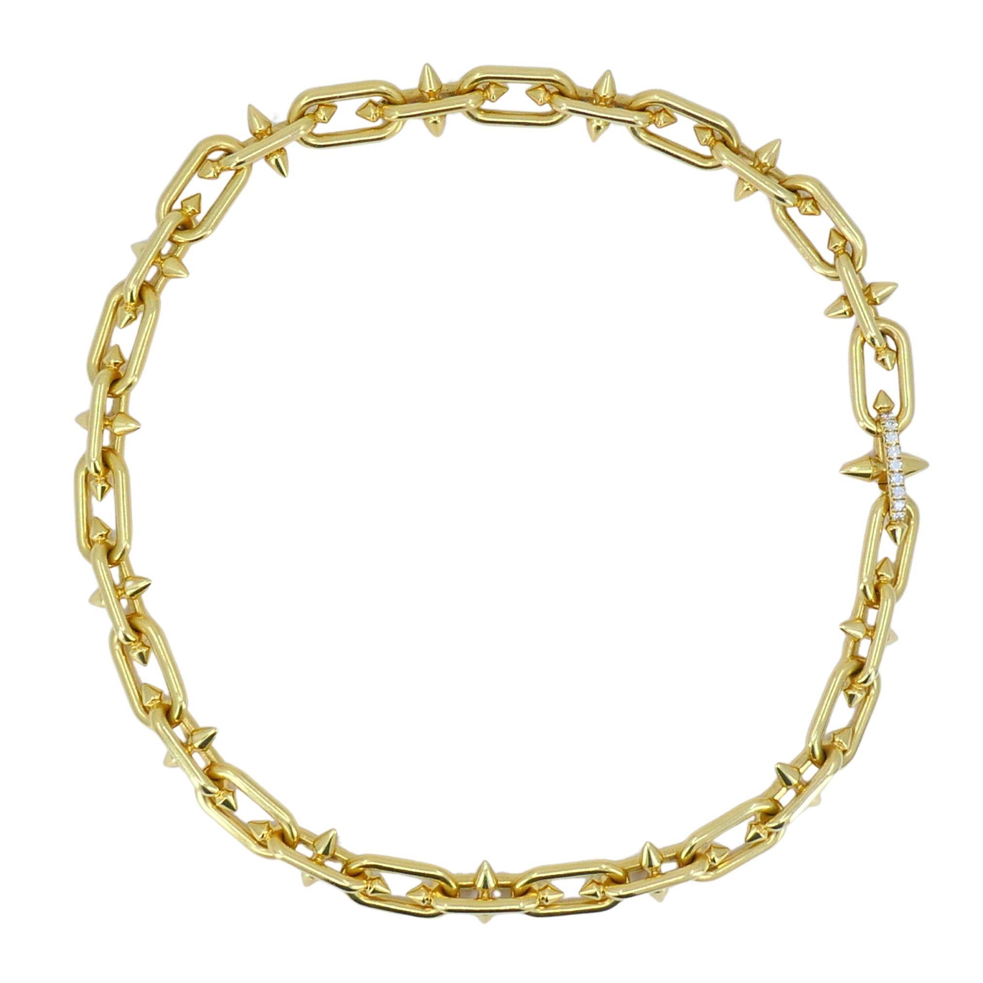 Pharrell Williams Tiffany & Co. 18k Gold Diamond Titan Necklace For Sale