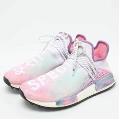 Pharrell Williams x Adidas Multicolor Knit Hu NMD Low Top Sneakers Size 39 1/3