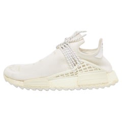Pharrell Williams x Adidas White Knit Fabric Human Body NMD Sneakers Size 46 2/3