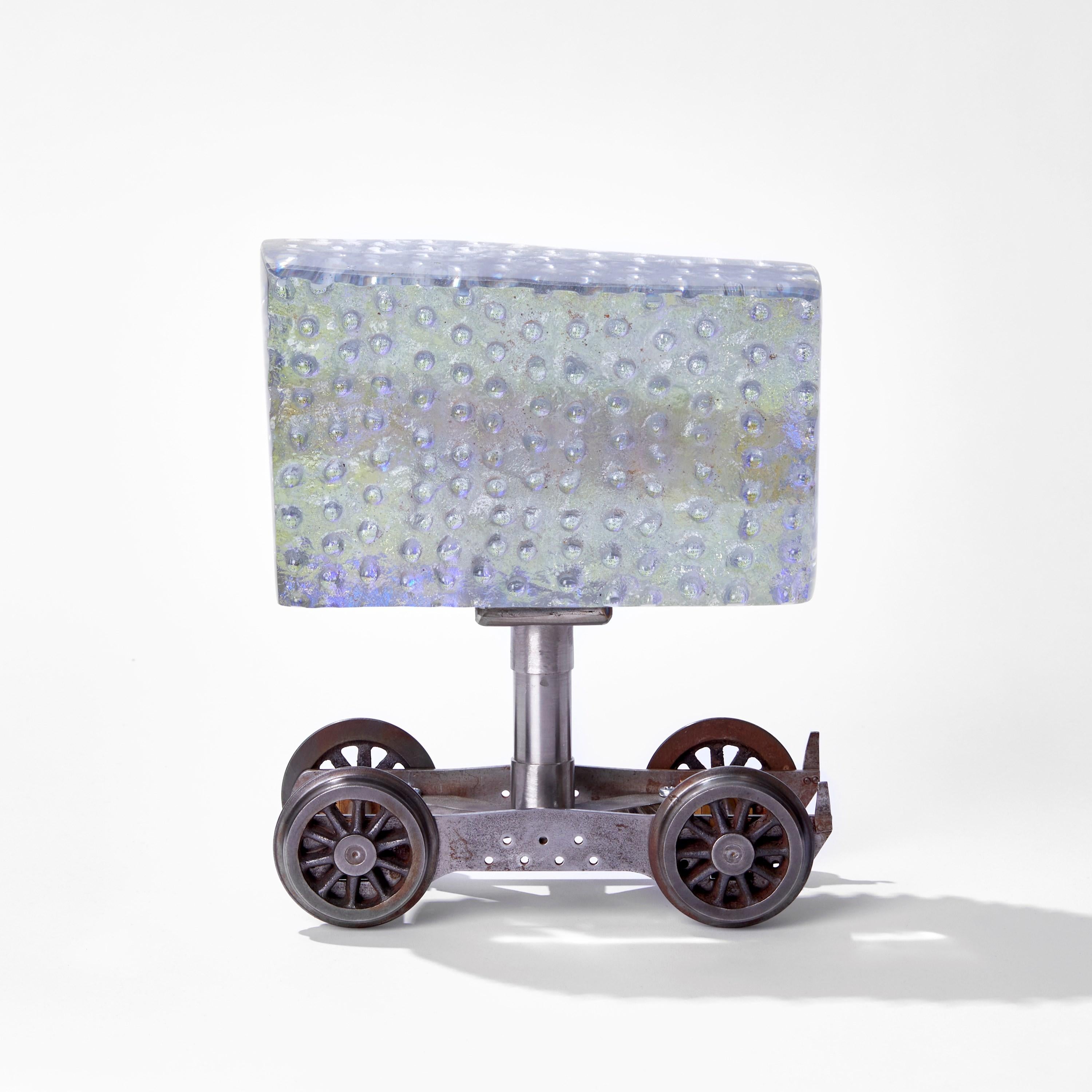 British Phateon, a steel & glass train / locomotive inspired sculpture by Jon Lewis For Sale