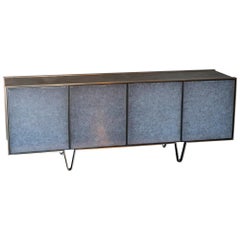 "Phaux" One of a Kind Sideboard Walnut/Bronze/Brass/Glass by Atelier Stefan Leo