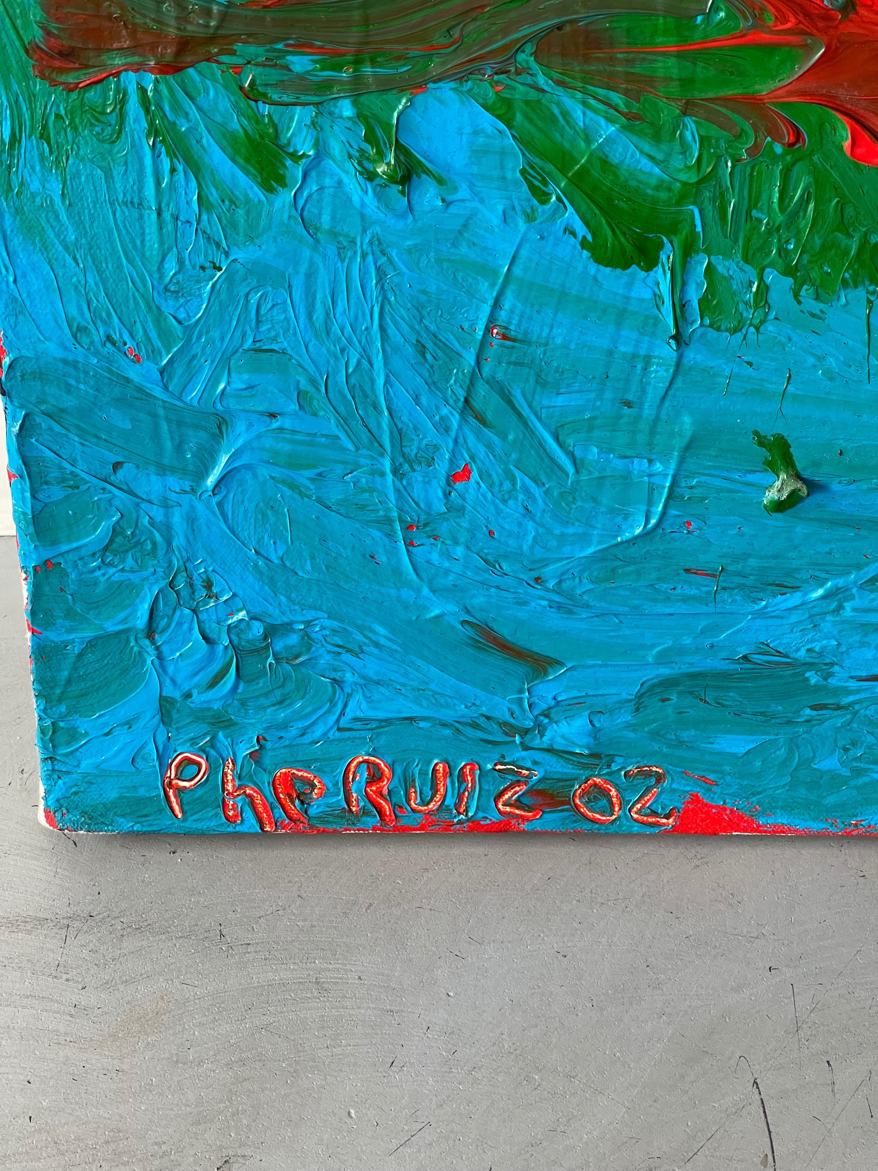 Hand-Painted Phe Ruiz Abstract, 2002