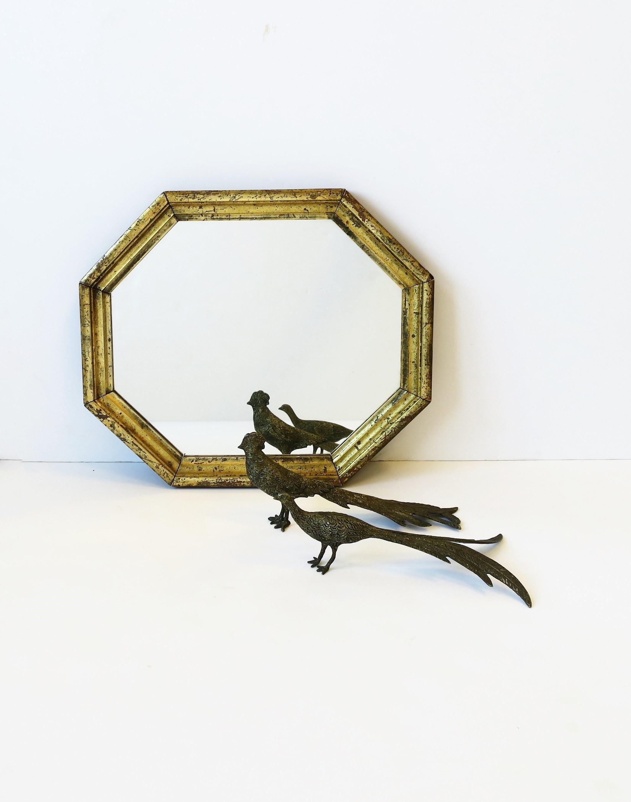 20th Century Peacock or Pheasent Birds Brass Decorative Objects, Pair