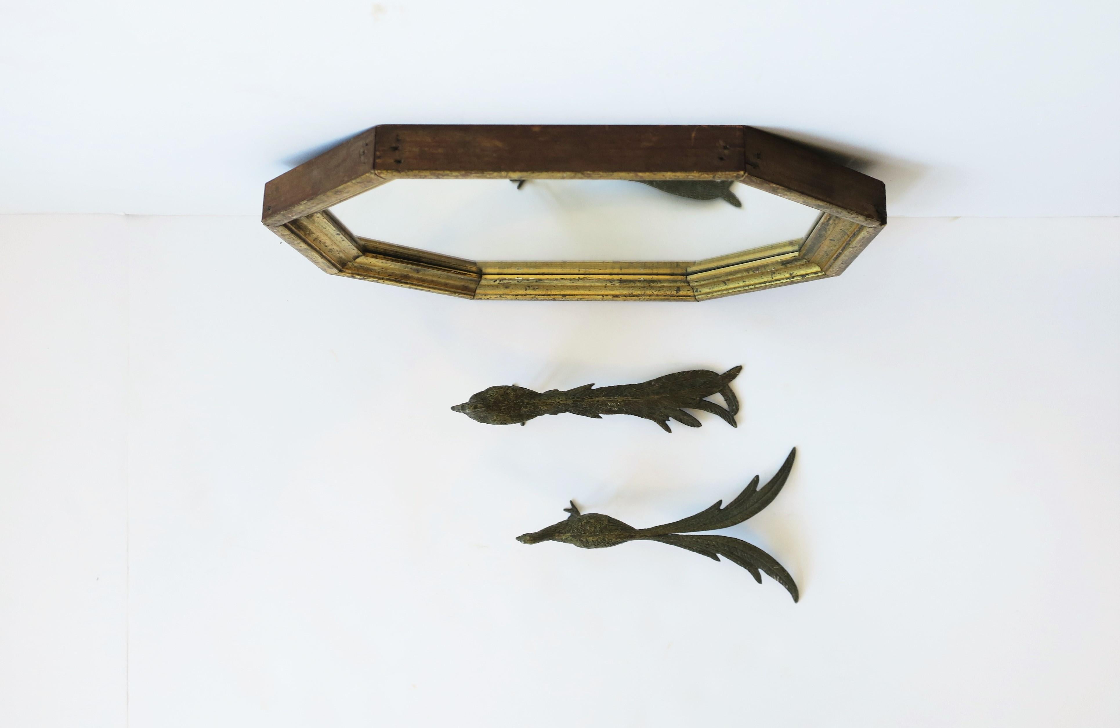 Peacock or Pheasent Birds Brass Decorative Objects, Pair 2