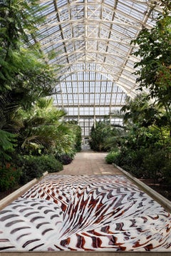 Pheasant by Chihuly Hand Knotted Rug in Wool and Silk ( 9' x 6' )