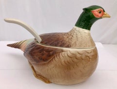 Pheasant Ceramic Soup Tureen Handcrafted by Otagiri, Japan, 1984