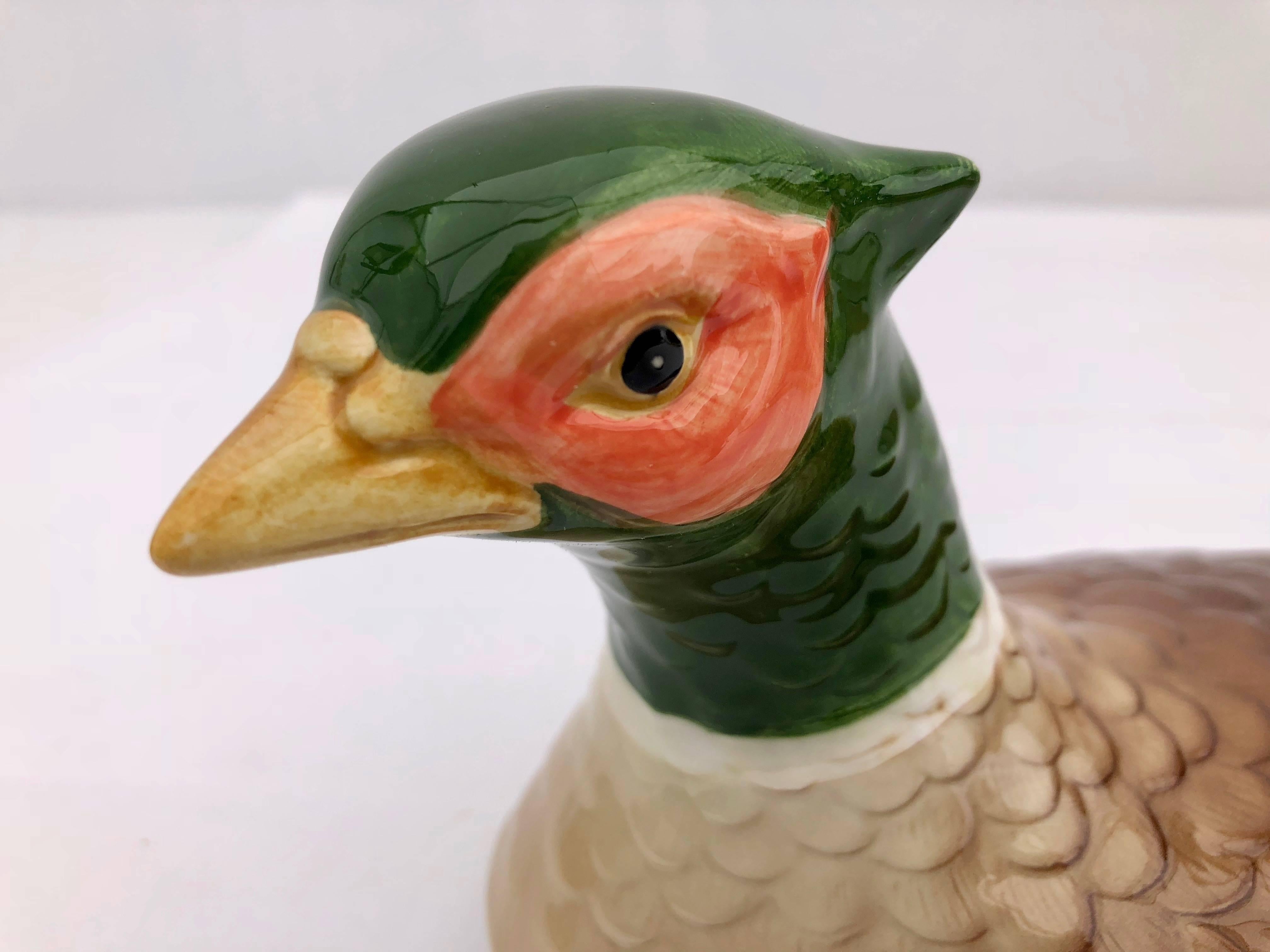 Pheasant Ceramic Soup Tureen Handcrafted by Otagiri, Japan, 1984 In Excellent Condition For Sale In Petaluma, CA