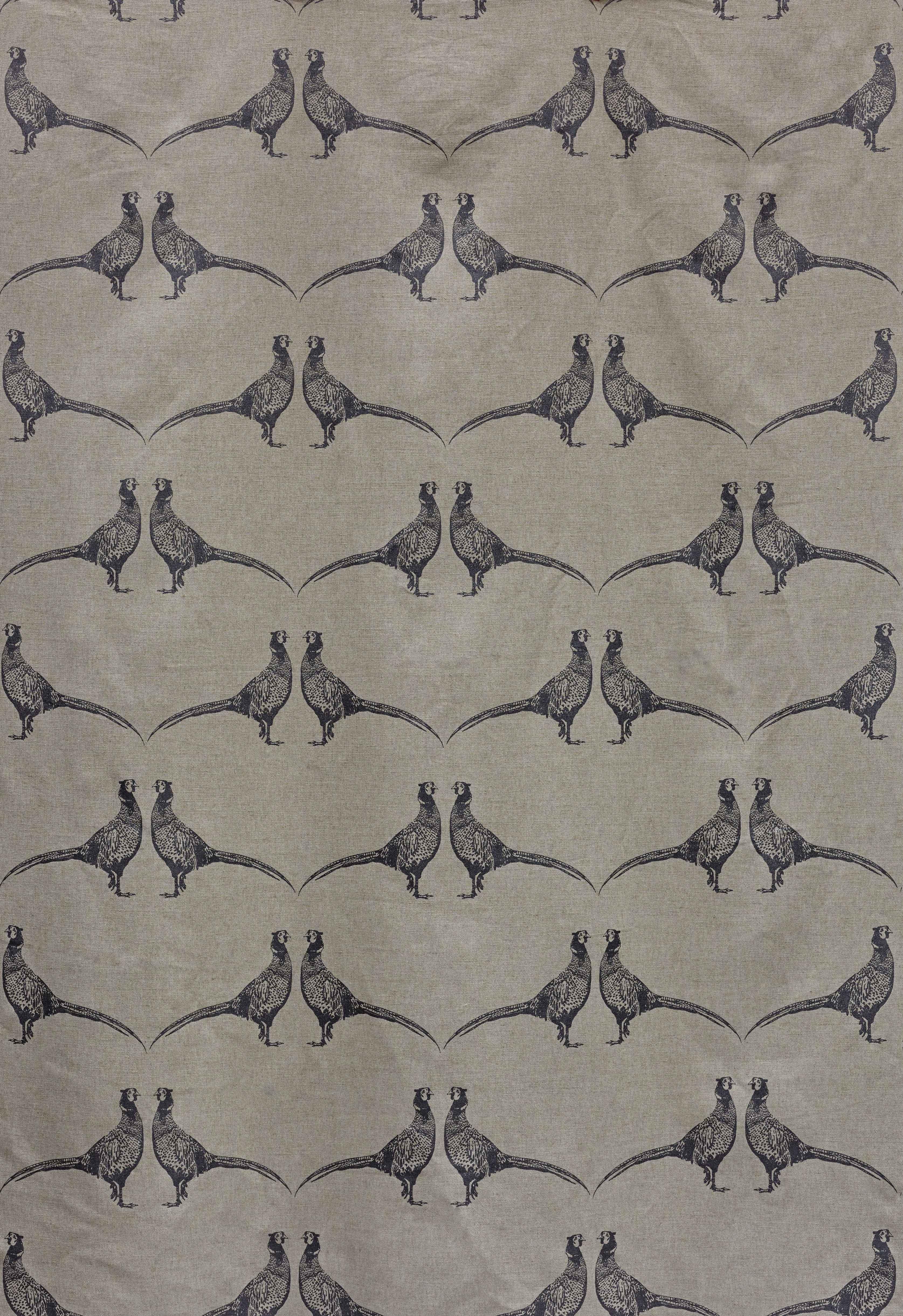 'Pheasant' Contemporary, Traditional Fabric in Pink on Cream In New Condition For Sale In Pewsey, Wiltshire