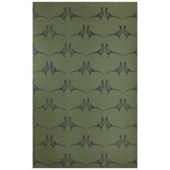 'Pheasant' Contemporary, Traditional Wallpaper in Camo Green