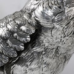 Fasan Nº2 von Alcino Silversmith 1902 aus Sterling Silber 925 mit Knochenschnabel