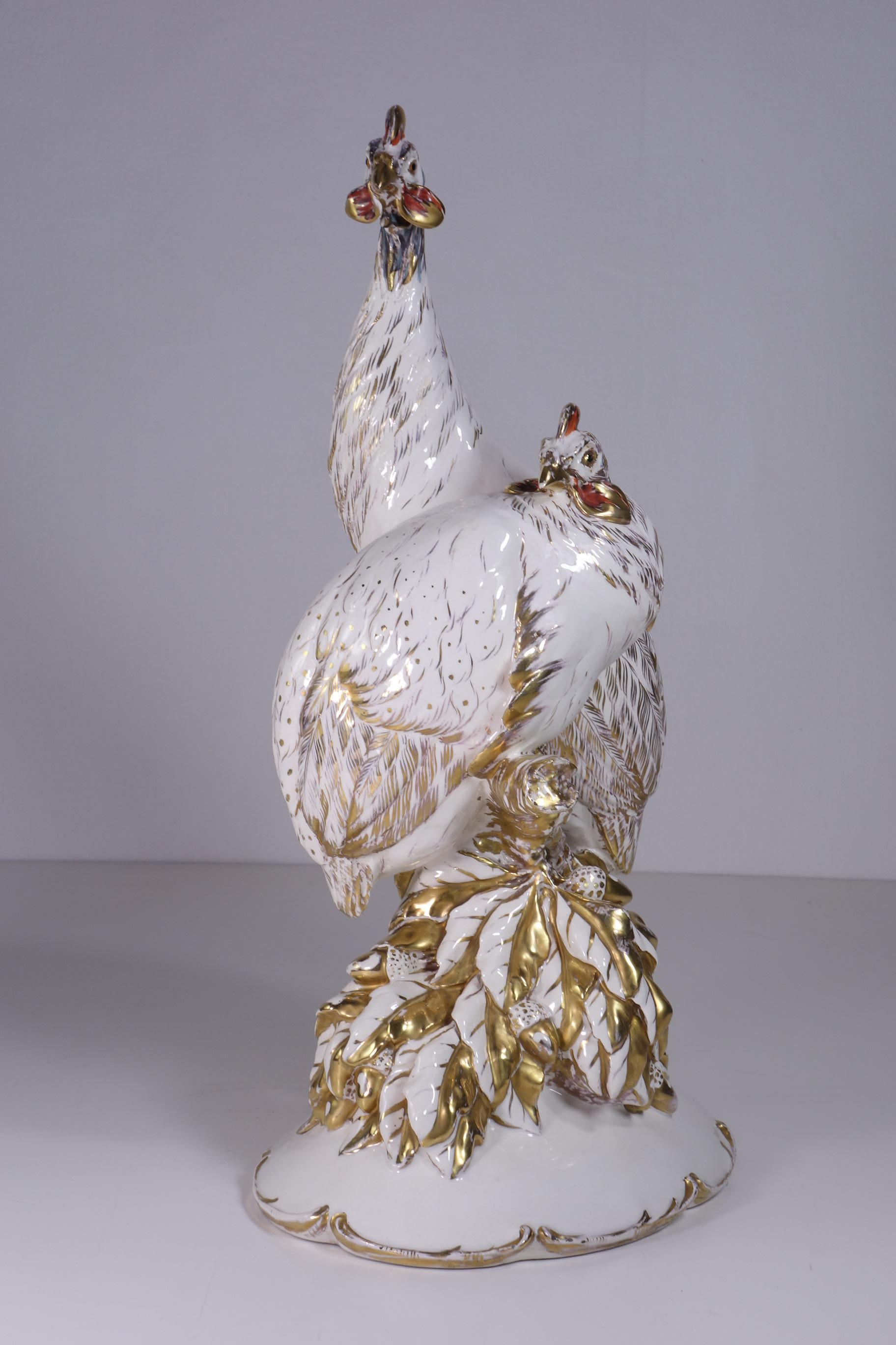 Fagiani Guido Cacciapuoti Art Deco Figurina Animale Italiana Porcellana Ceramica in vendita 4