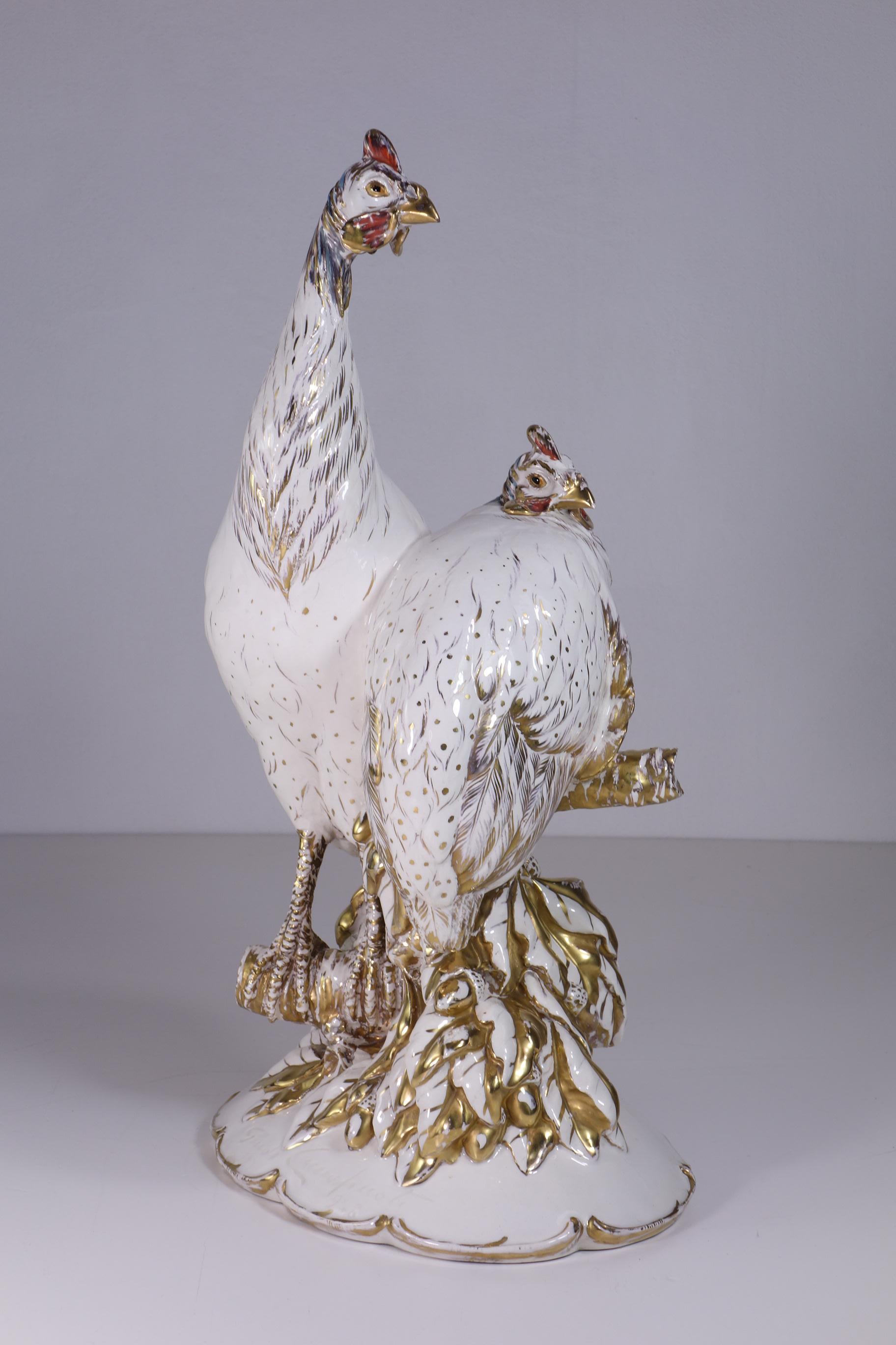 Fagiani Guido Cacciapuoti Art Deco Figurina Animale Italiana Porcellana Ceramica in vendita 6