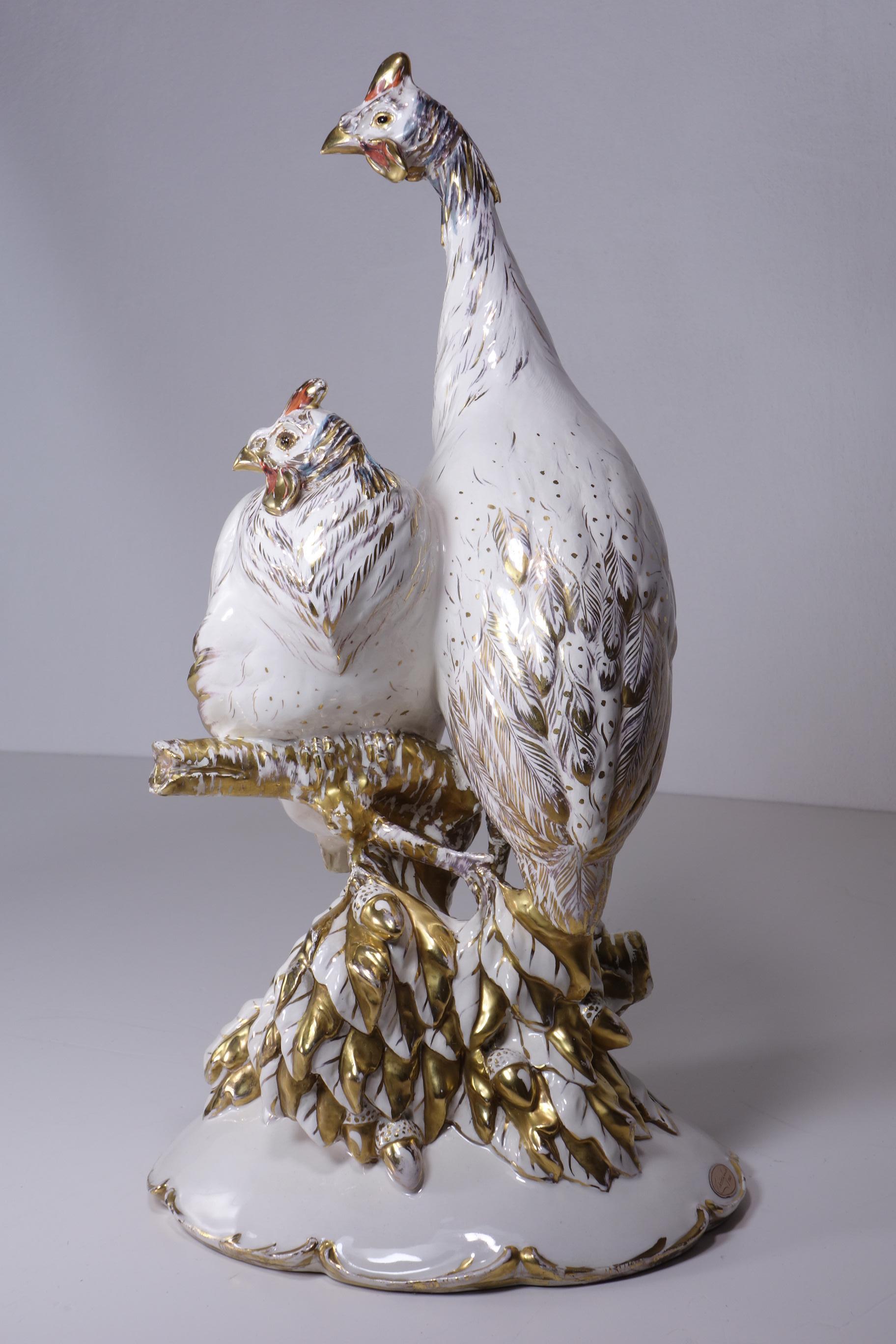 Fagiani Guido Cacciapuoti Art Deco Figurina Animale Italiana Porcellana Ceramica in vendita 3