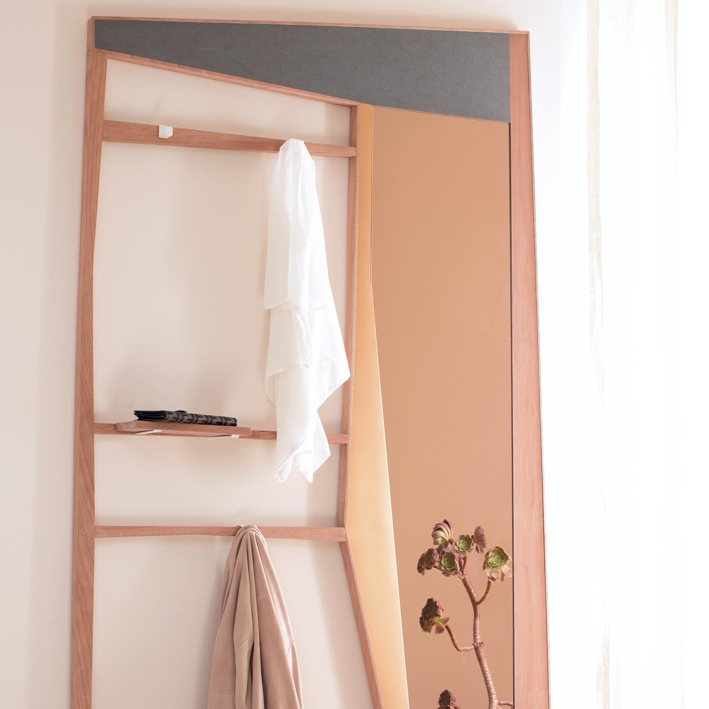 Italian Phelie Pink Mirror and Entryway Wardrobe