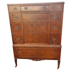 Antique Phenix Furniture Chest of Drawers with Integrated Mirror and Cedar Lined Drawer