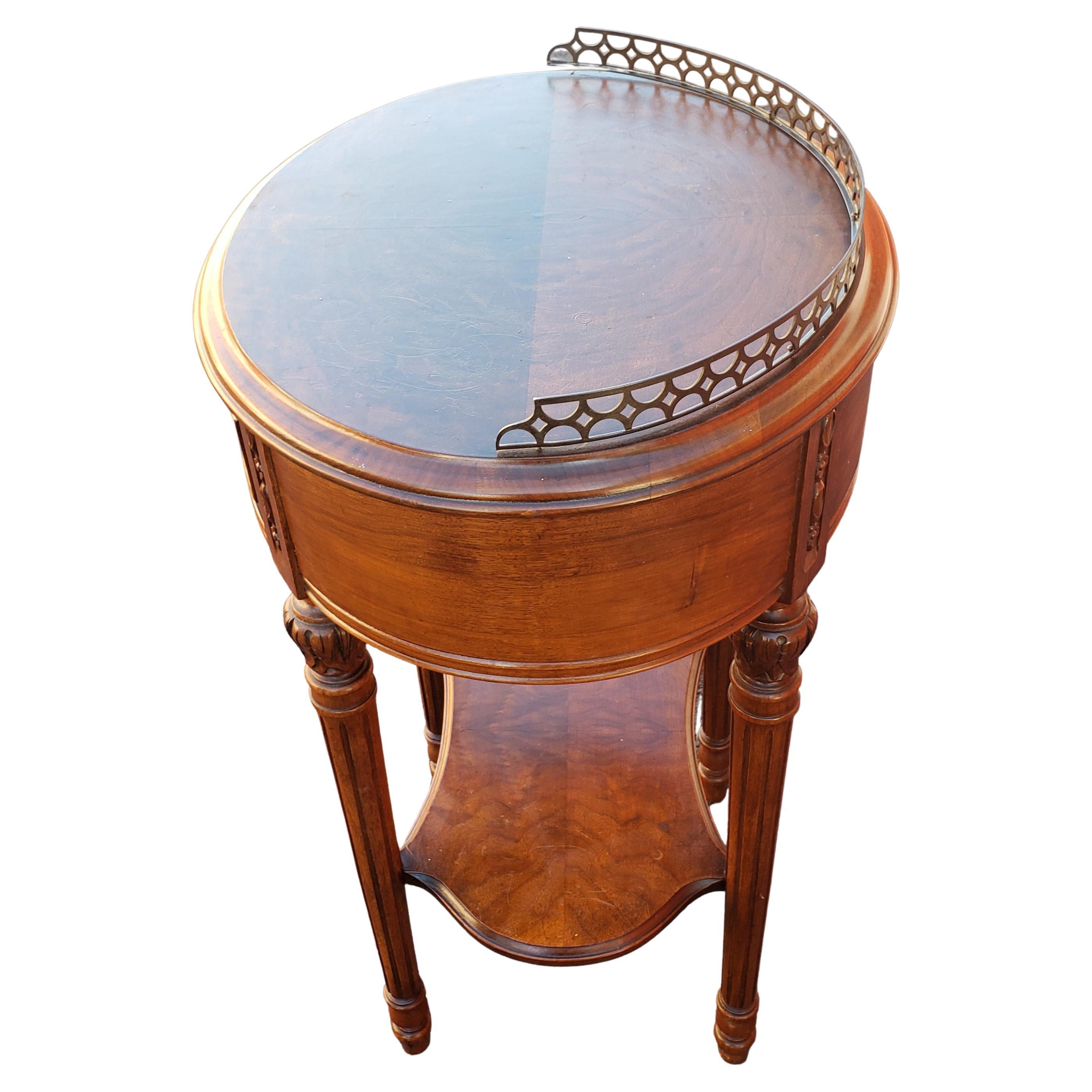 20th Century Phenix Furniture Renaissance Revival French Side Table Nightstand, circa 1910s