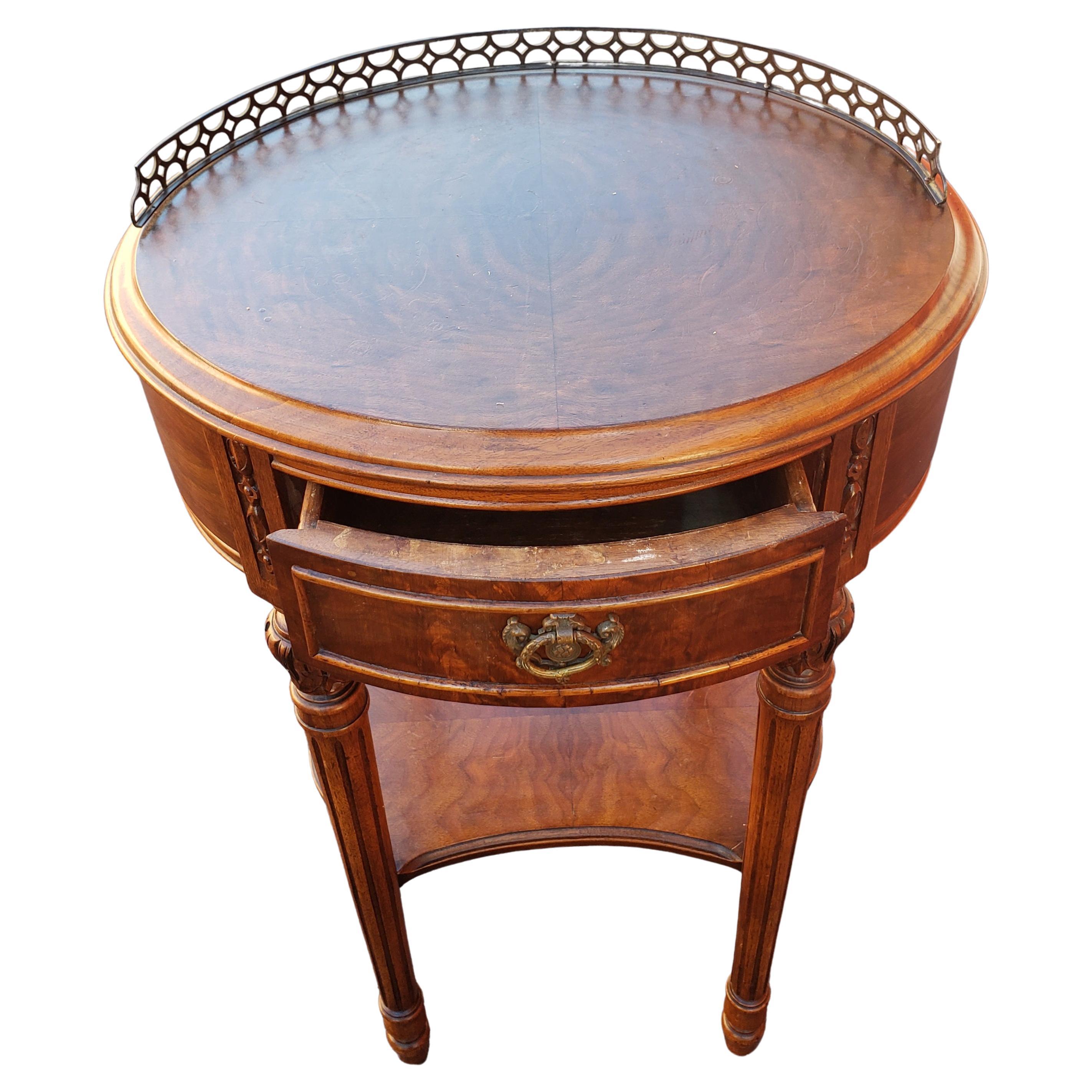 Phenix Furniture Renaissance Revival French Side Table Nightstand, circa 1910s 1