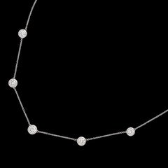 Collier phénoménal en or blanc 18 carats avec diamants 3,01 carats au mètre