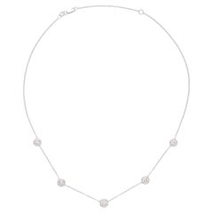 Phenomenal 3.01ct 18kt White Gold Diamonds by the Yard Necklace