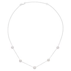 Collier phénoménal en or blanc 18 carats avec diamants 3,01 carats au mètre