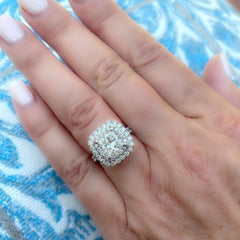 Phenomenal 3.22cttw Princess Cut Diamond Ring