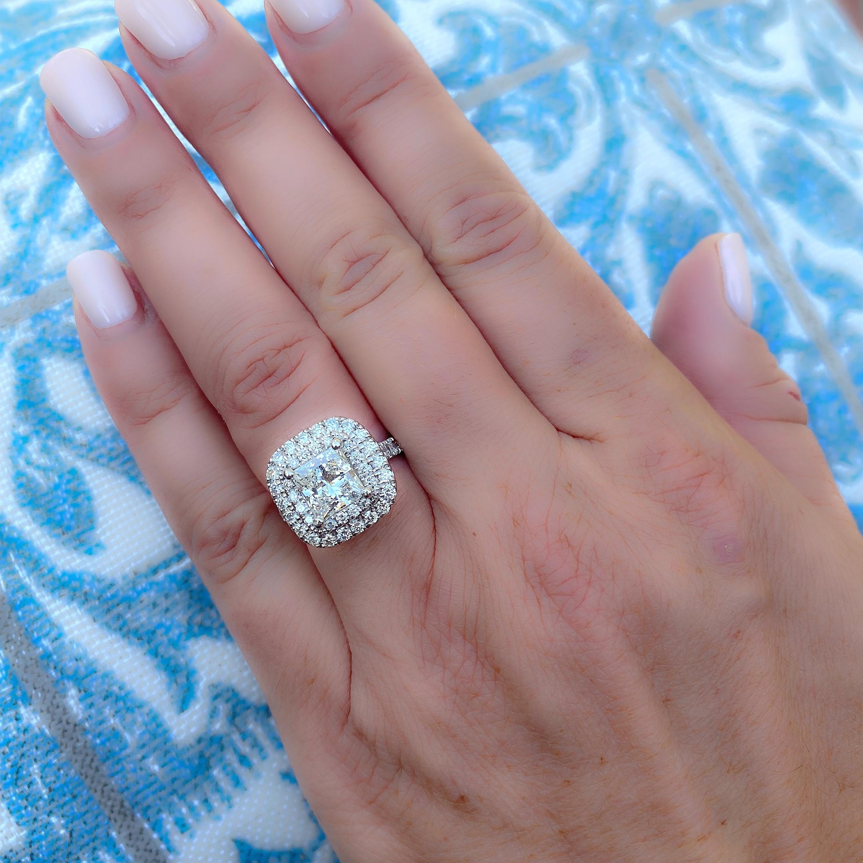 Phenomenal 3.22cttw Princess Cut Diamond Ring For Sale 3