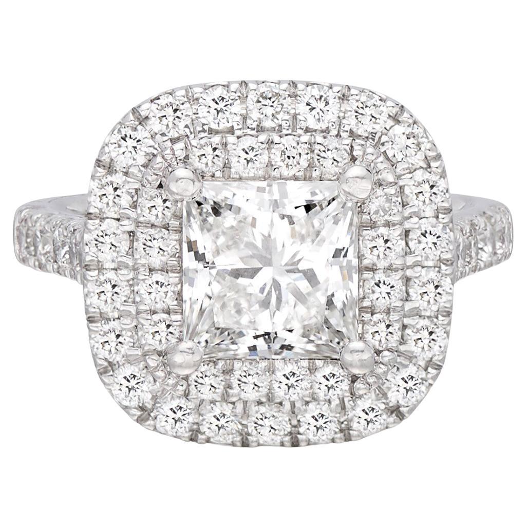 Phenomenal 3.22cttw Princess Cut Diamond Ring For Sale
