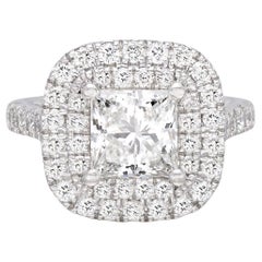 Phenomenal 3.22cttw Princess Cut Diamond Ring