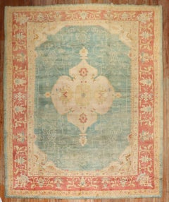 Zabihi Collection Phenomenal Antique Turkish Oushak Rug