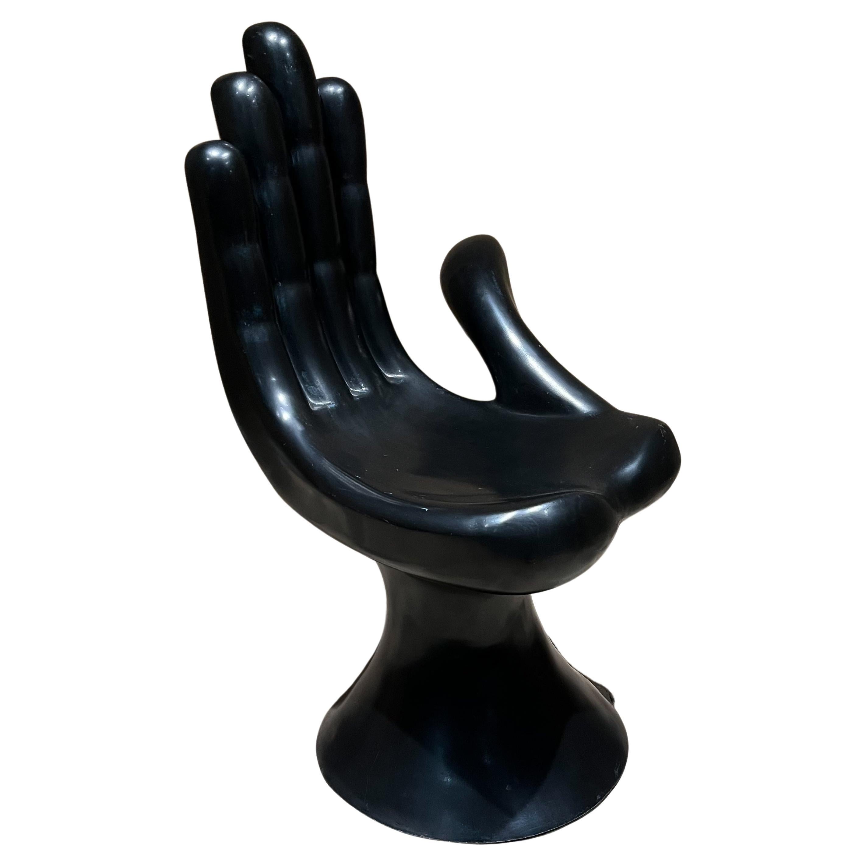 Pedro Friedeberg Phenomenal Hand Chair Black Fiberglass Mexico