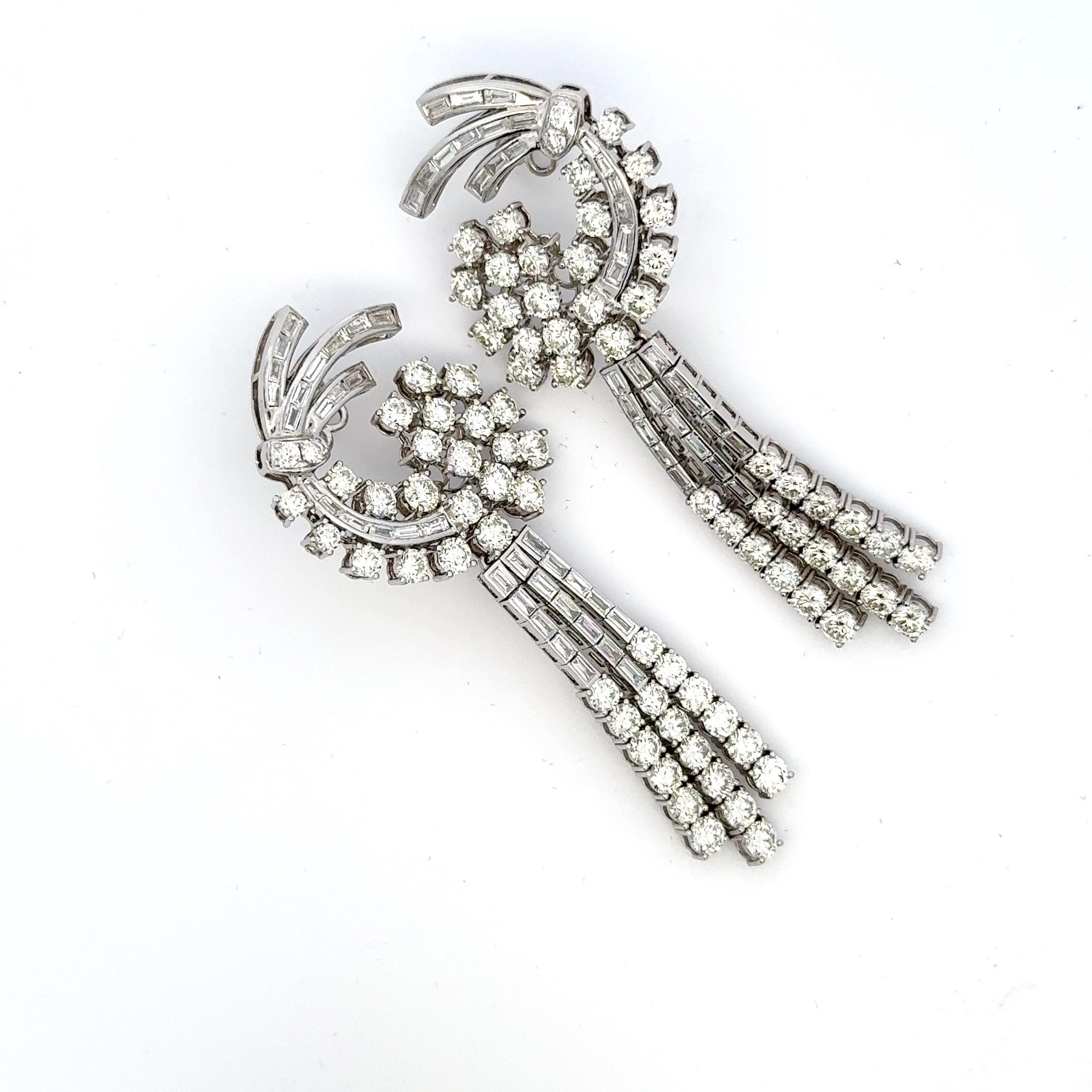 Modern Phenomenal Diamond Earrings For Sale