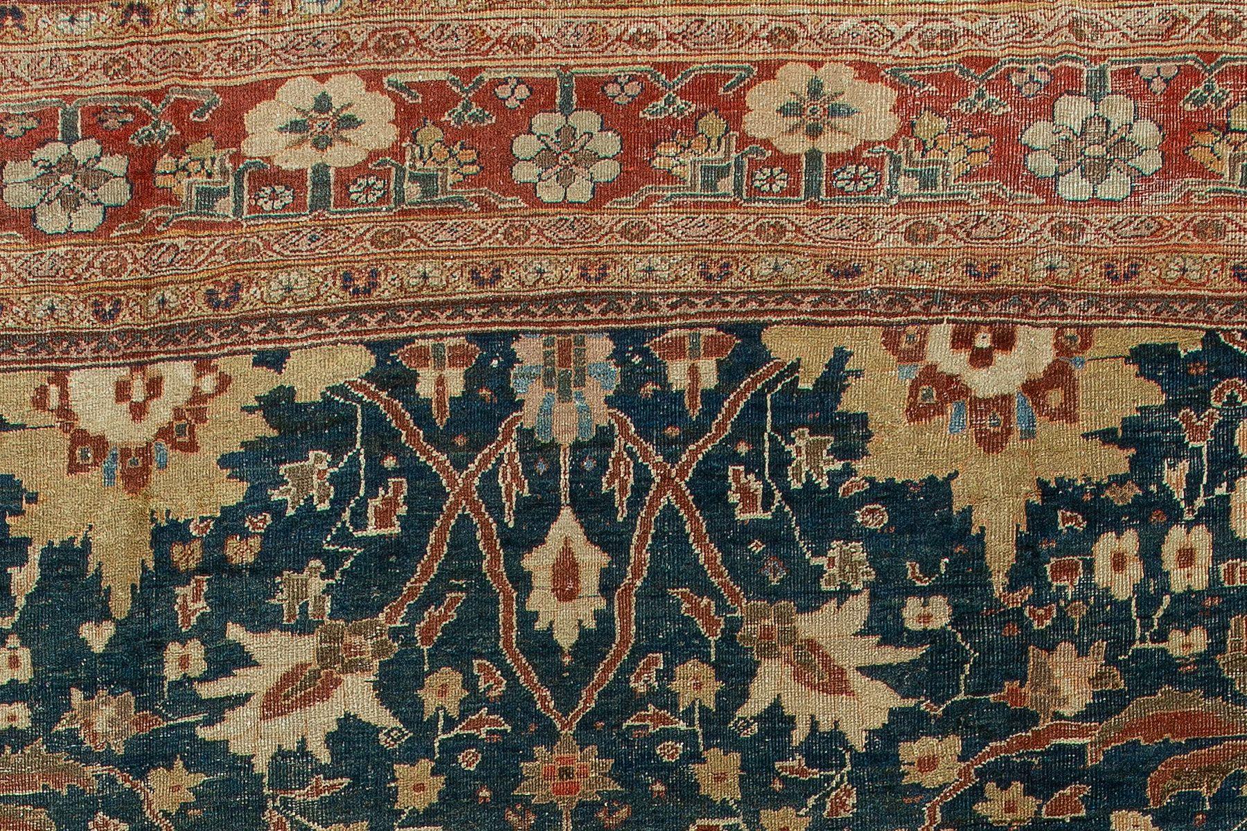 Phenomenal Large Scale Antique Sultanabad Mahal Persian Carpet For Sale 10