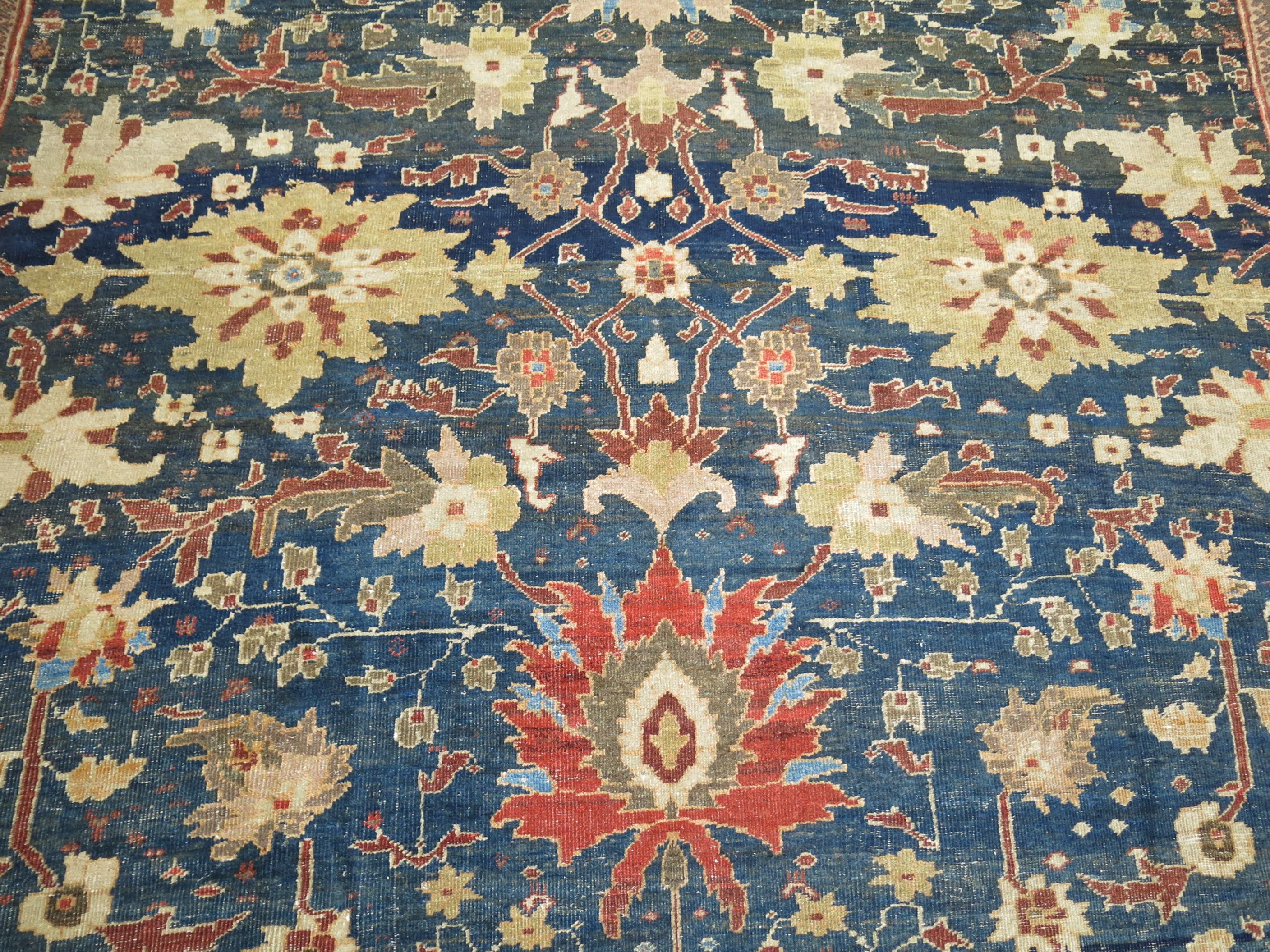 Phenomenal Large Scale Antique Sultanabad Mahal Persian Carpet For Sale 1