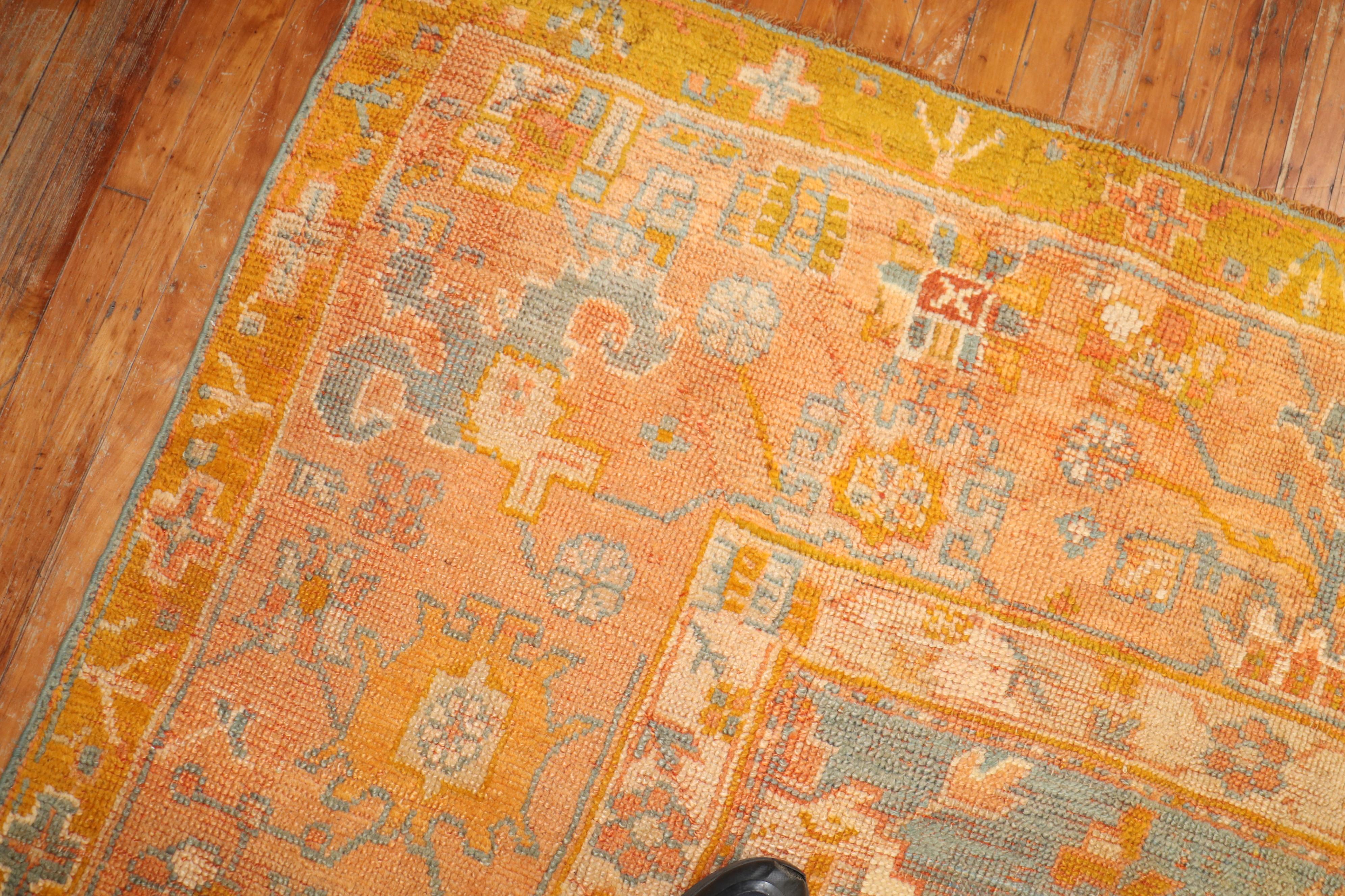 Phenomenal Oversize Antique Turkish Oushak Rug 3