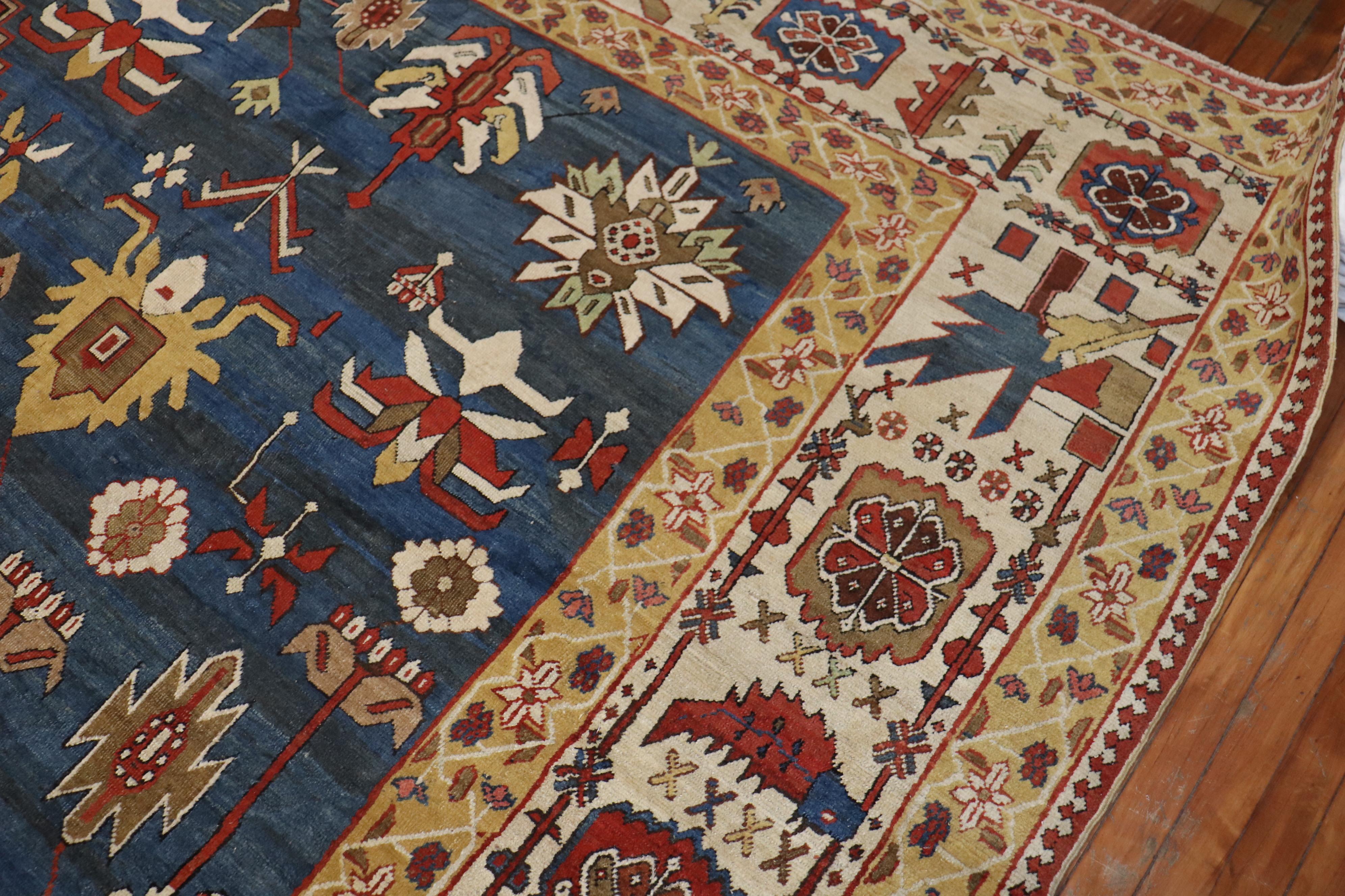 Phenomenal Tribal Oversize Palace Antique Persian Bakshaish Rug For Sale 9