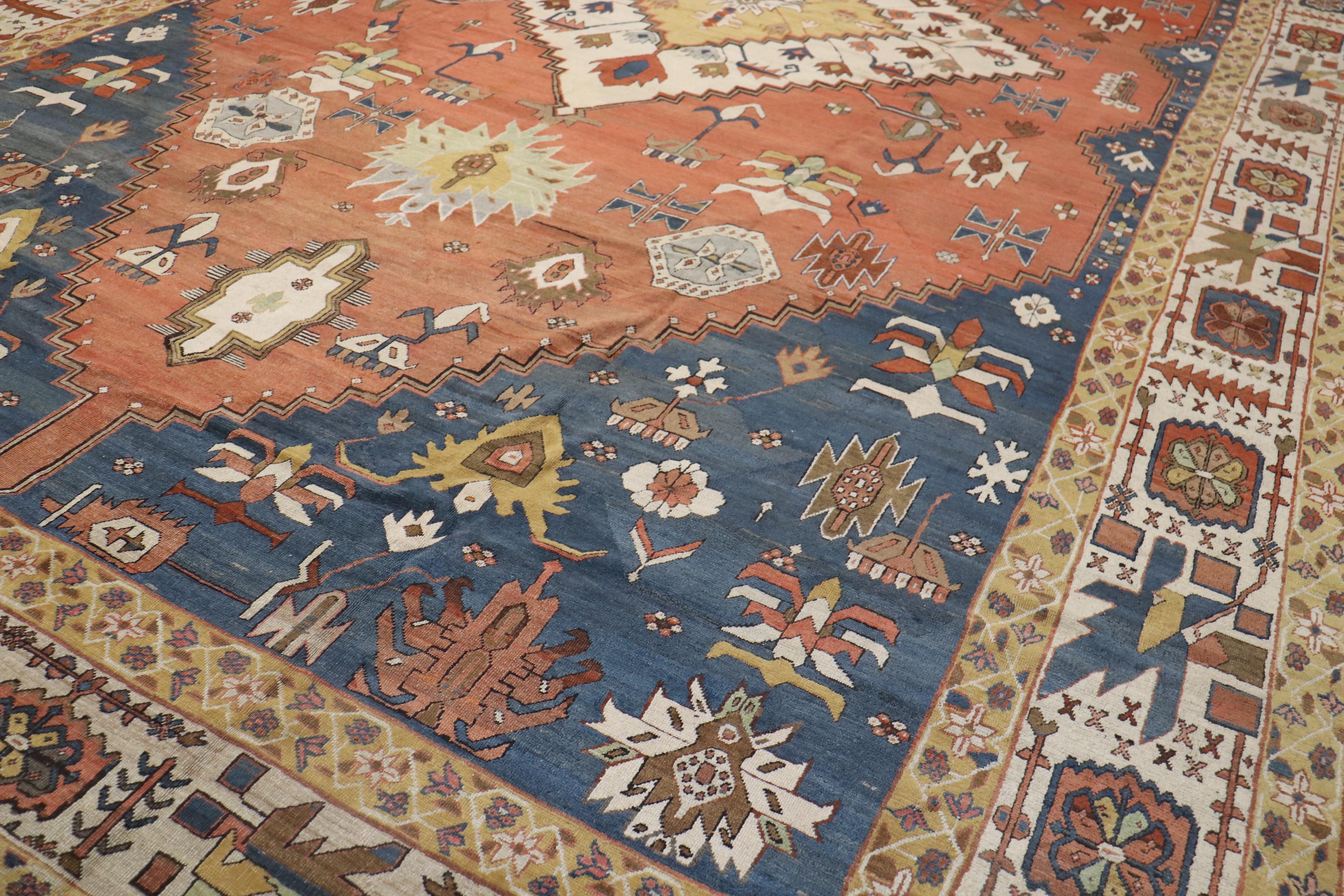 Phenomenal Tribal Oversize Palace Antiker persischer Bakshaish Teppich im Angebot 1