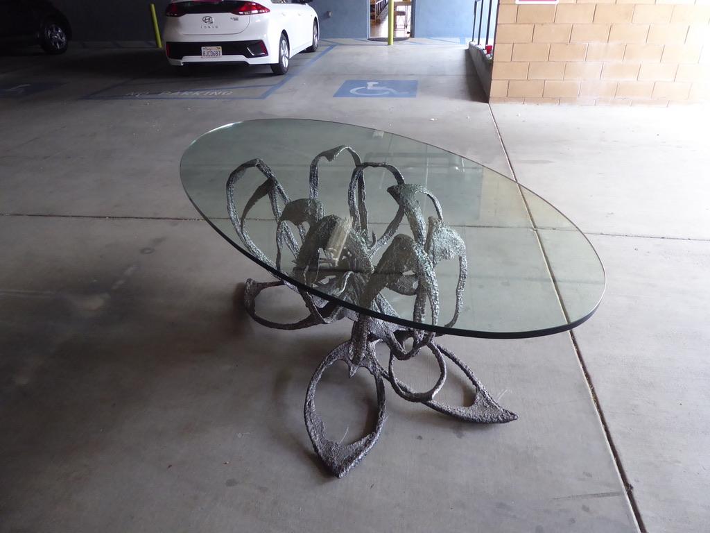 Phenomenal Welded Steel Brutalist Dining Table by Daniel Gluck Studios For Sale 7