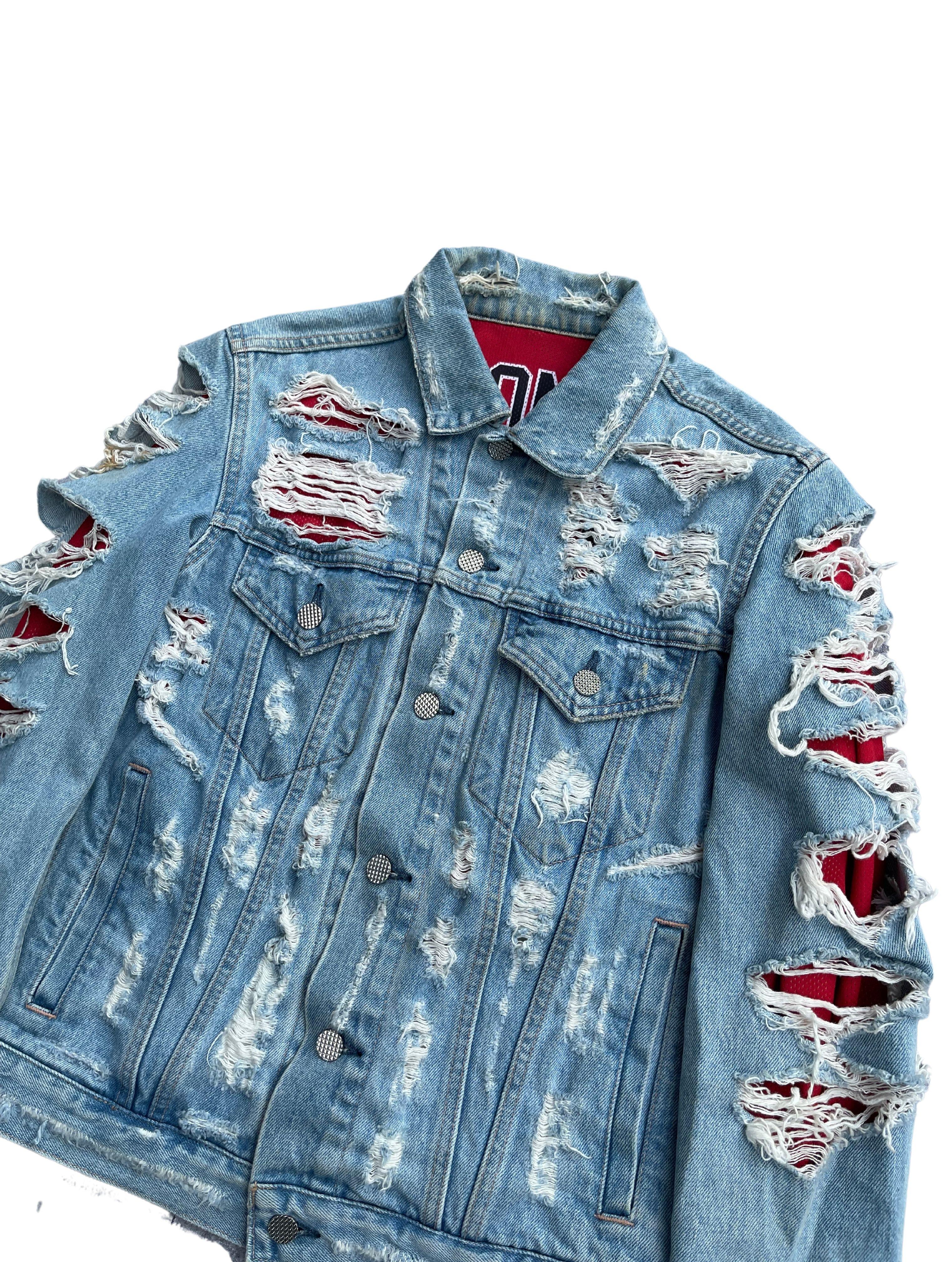 Chaqueta vaquera Phenomenon Destroyed Jersey-Hybrid, Primavera Verano 2015 Azul en venta