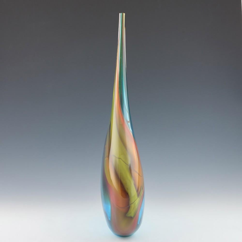 Phil Atrill Horizon Series Bottle Vase, 2013

Additional information:
Date : 2013
Origin : Surrey, England 
Bowl Features : Tapered form with swirling colours 
Marks : Signed Phil Atrill
Type : Lead
Size : H 51.3 cm 
Diameter at widest
