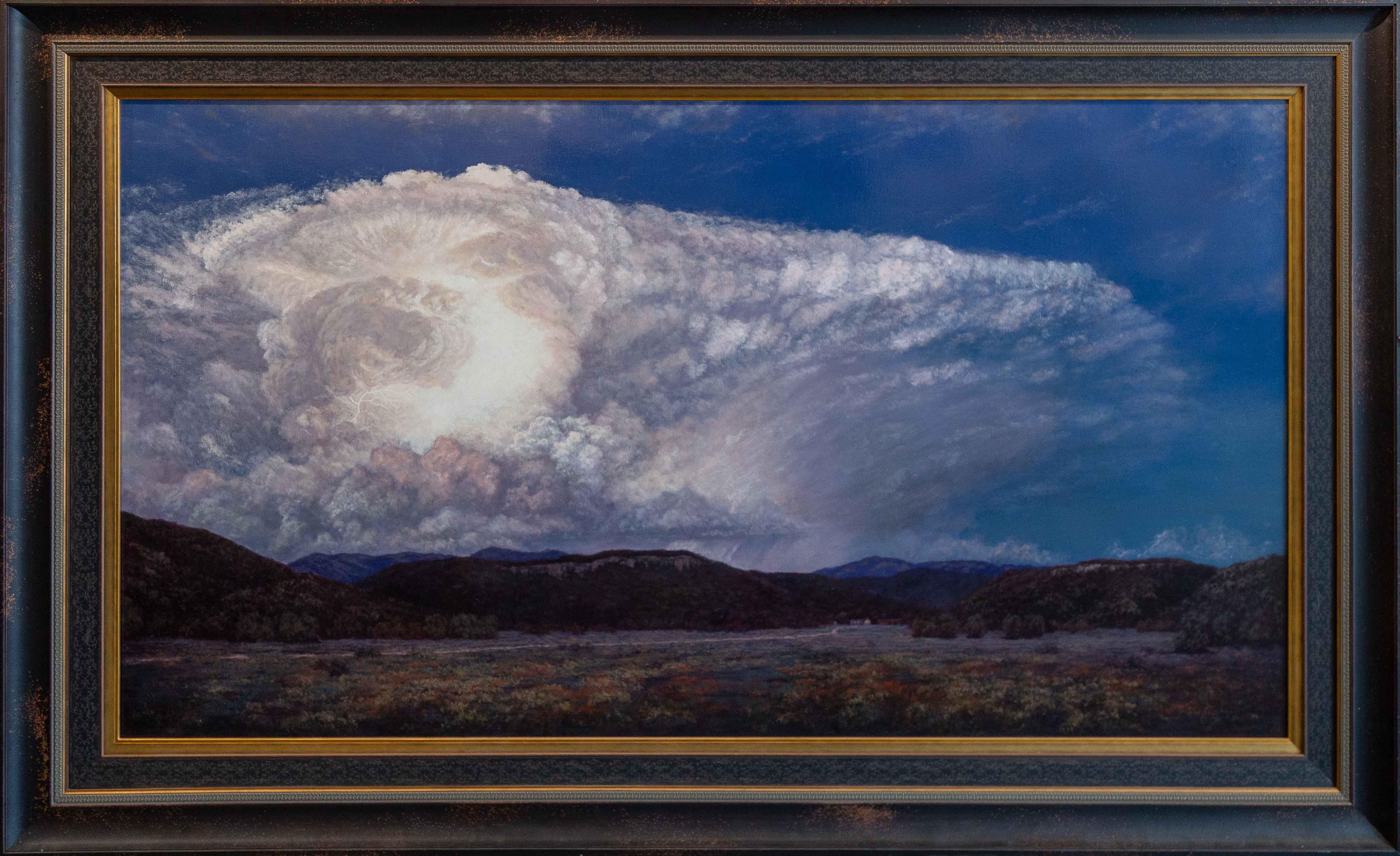 Phil Bob Borman Landscape Painting - Unbridled Glory Western Landscape Big Sky Cloudscape Original Oil Painting 