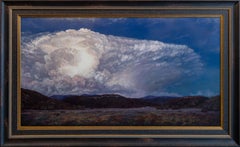 Unbridled Glory Western Landscape - Peinture à l'huile originale - Grand paysage de nuages 