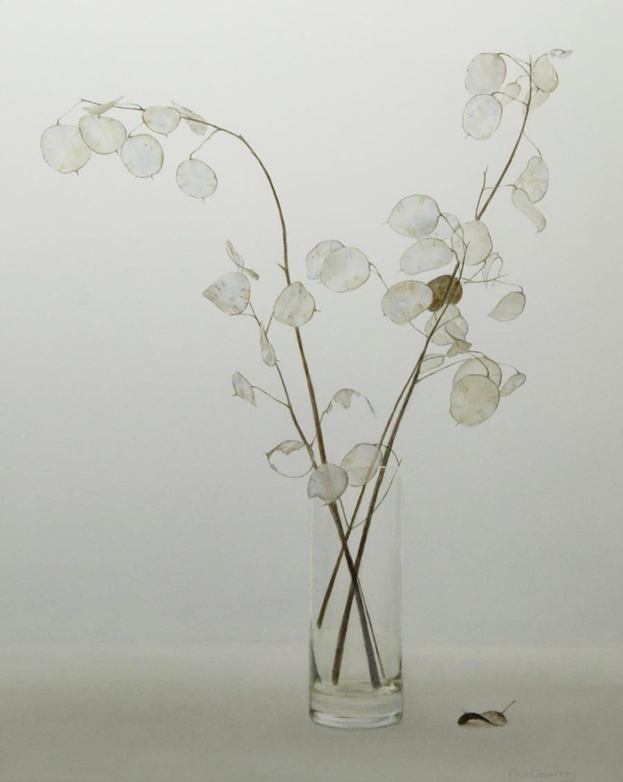 Study in Stillness Watercolor Minimalist Organic Still Life by Phil Courtney