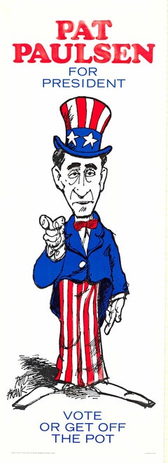 Affiche politique satirique originale « Att Paulsen for President » de 1968