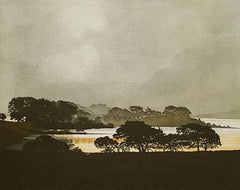 After the Storm, Limited Edition Print, Landscape Etching Print in Greens