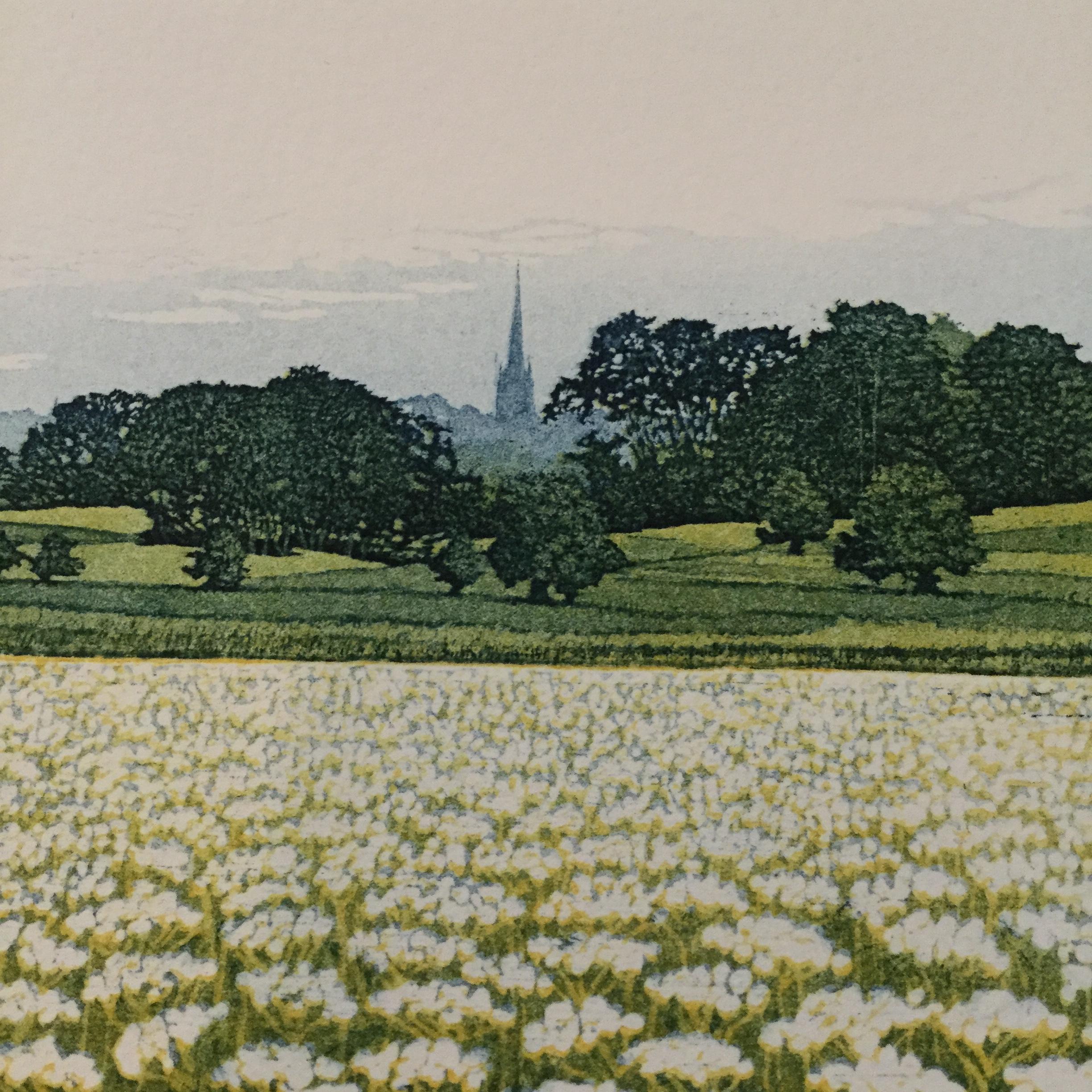 Díptico Tierra de brezo, Estanque de brezo y Vista de brezo - Print de Phil Greenwood