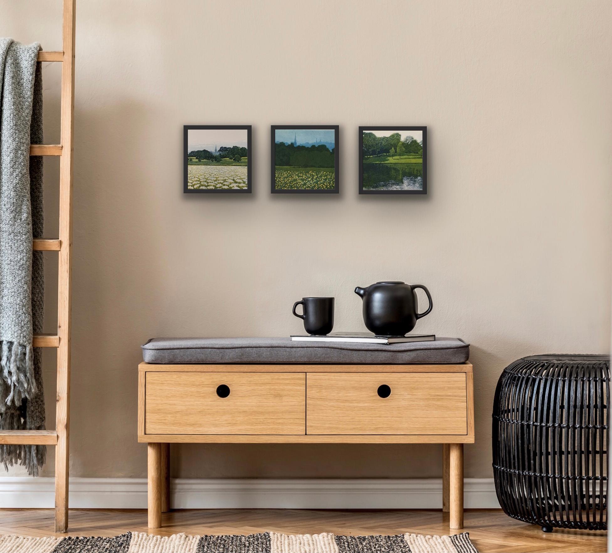 Heath Land, Heath Pond and Heath View Diptych  - Contemporary Print by Phil Greenwood